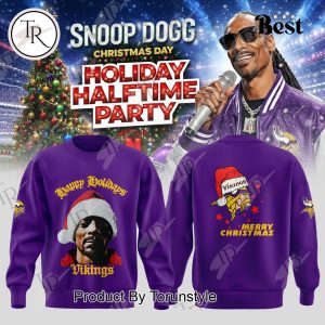 Minnesota Vikings X Snoop Dogg Holiday Halftime Party 2025 Purple Hoodie