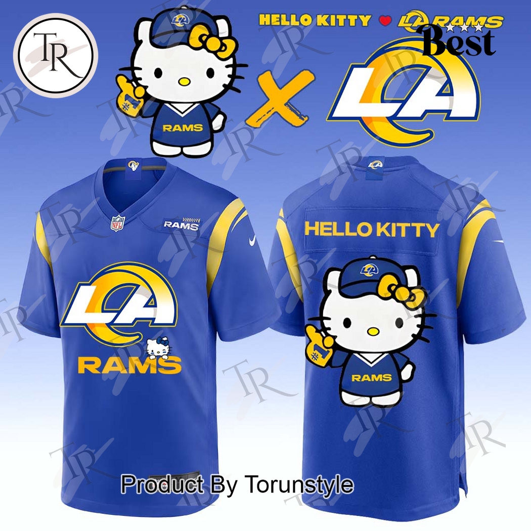 Los Angeles Rams X Hello Kitty 2025 Navy Football Jersey Los Angeles Rams X Hello Kitty 2025 Navy Football Jersey
