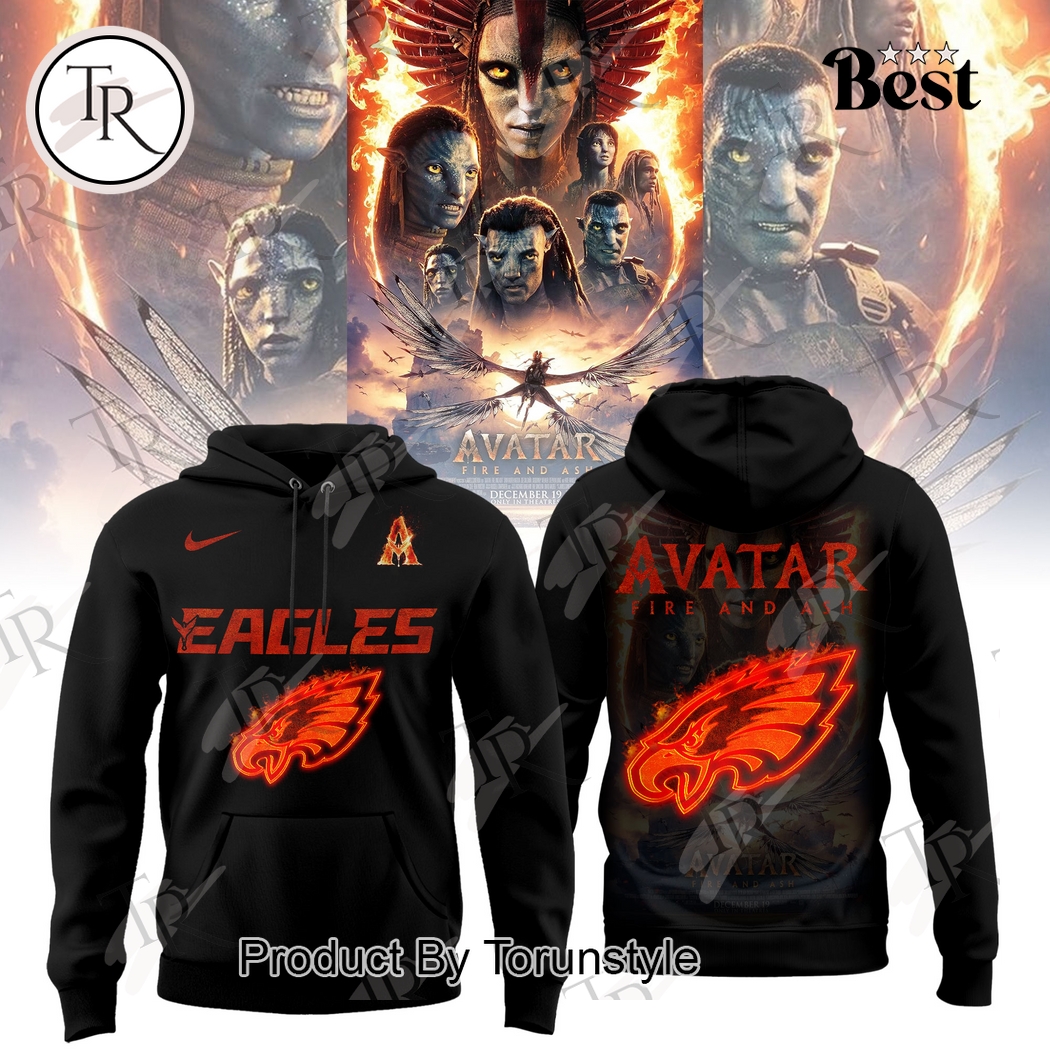 Philadelphia Eagles X Avatar 3 Fire And Ash 2025 Hoodie Philadelphia Eagles X Avatar 3 Fire And Ash 2025 Hoodie