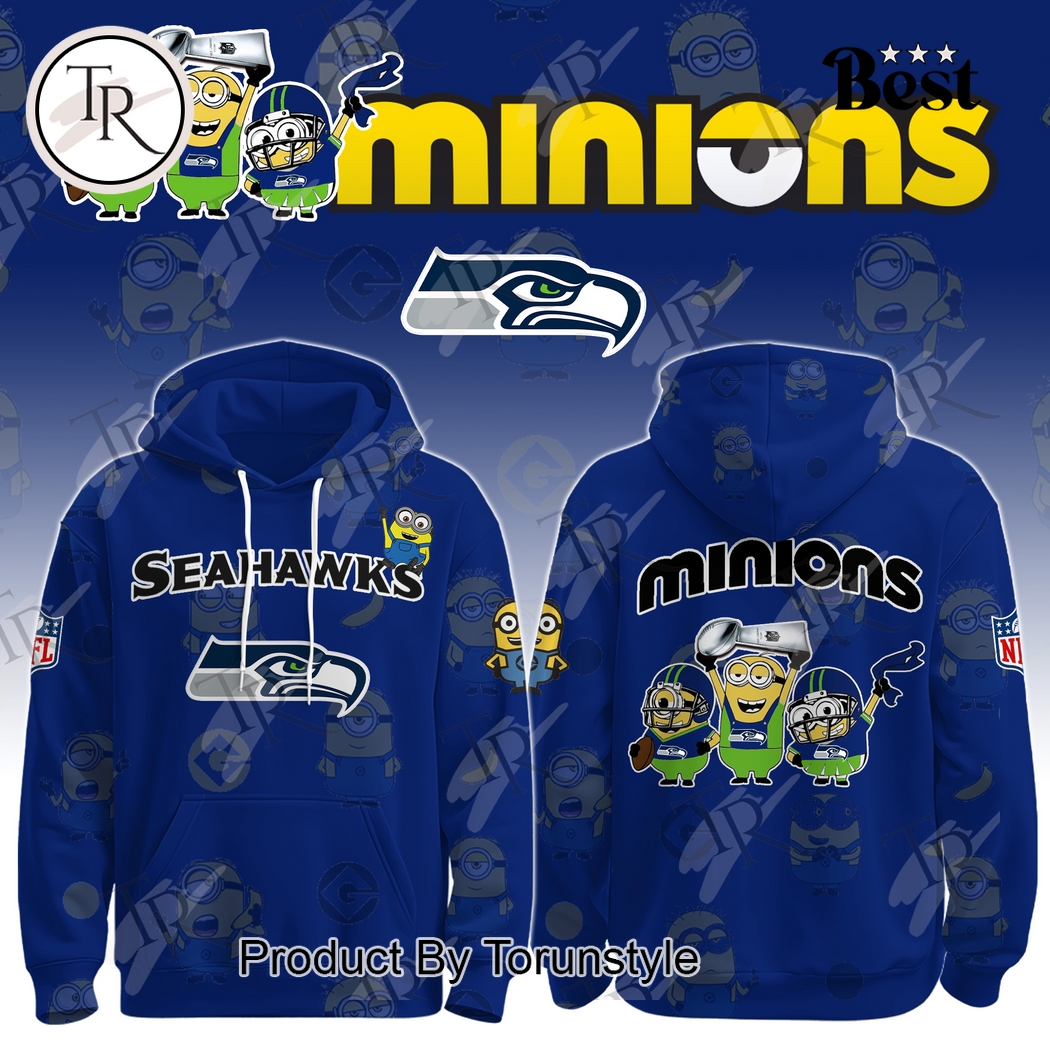 Seattle Seahawks X Minions 2025 New Design Hoodie Seattle Seahawks X Minions 2025 New Design Hoodie