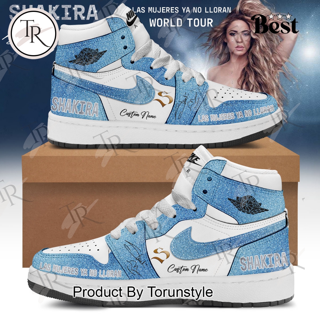 Shakira X Las Mujeres Ya No Lloran World Tour 2025 Custom Name Air Jordan 1 Hightop Shoes Shakira X Las Mujeres Ya No Lloran World Tour 2025 Custom Name Air Jordan 1 Hightop Shoes
