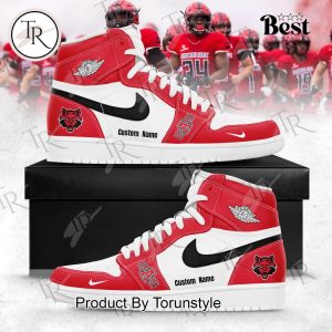 Arkansas State Red Wolves New Edition 2025 Custom Name Air Jordan 1 Hightop Shoes