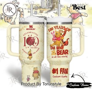 Winnie The Pooh 100 Years Of The Best Bear Custom Name 40oz Tumbler