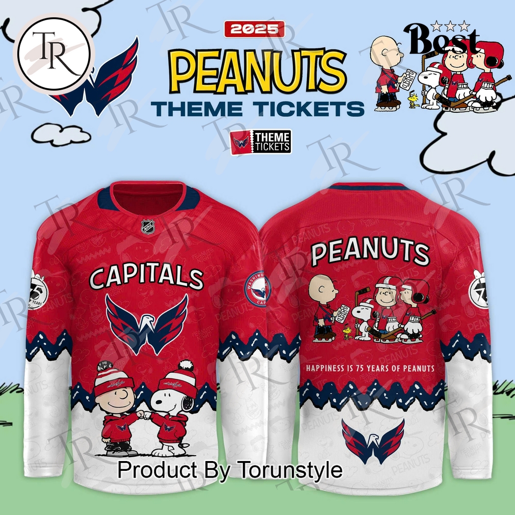 Washington Capitals X Peanuts Theme Tickets 2025 Hockey Jersey Washington Capitals X Peanuts Theme Tickets 2025 Hockey Jersey