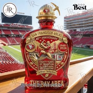 San Francisco 49ers 80th Anniversary Whiskey Bottle