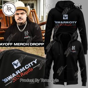 Houston Texans 2025 Playoffs “S.W.A.R.M City” Hoodie – Black