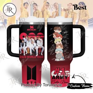 BTS World Tour 2026 “#1 Army” Custom Name 40oz Tumbler