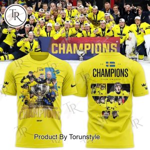 Sweden National Ice Hockey Team IIHF World Junior Champions 2026 Hoodie – Yellow