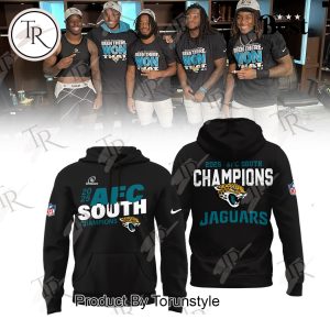 Jacksonville Jaguars 2025 AFC South Division Champs Hoodie – Black