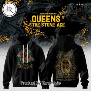 Queens Of The Stone Age Alive in the Catacombs Hoodie – Black