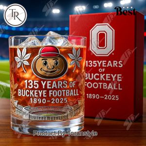 Ohio State Buckeyes 135 Years 1890-2025 Whiskey Glass