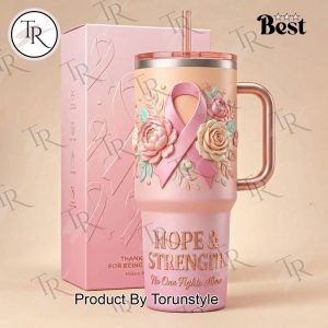 Breast Cancer Awareness Hope & Strength 2026 40oz Tumbler