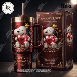 Snoopy Love Valentines Day 2026 40oz Tumbler