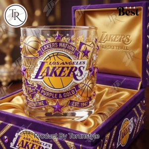Los Angeles Lakers _Purple & Gold_ Whiskey Glass