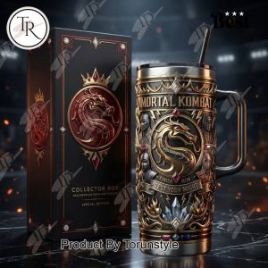 Mortal Kombat Tankard Test Your Might 40oz Tumbler