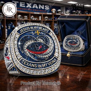 Houston Texans Jesus In My Heart Ring