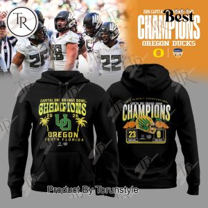 Oregon Ducks 2026 Capital One Orange Bowl Champions Hoodie – Black