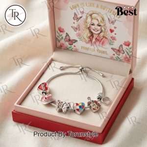 Dolly Parton Love Is Like A Butterfly Charm Bracelet