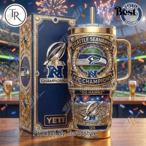Seattle Seahawks NFC Champions 2026 New Design 40oz Tumbler