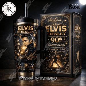 Elvis Presley 90th Anniversary 40oz Tumbler