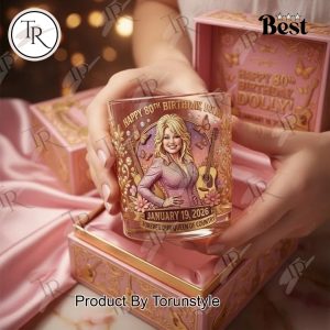 Dolly Parton Happy 80th Birthday Whiskey Glass