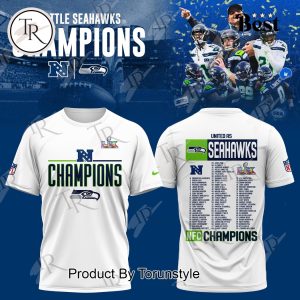 Seattle Seahawks NFC Champions 2025 Hoodie – White