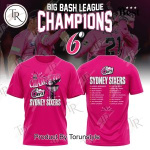 Sydney Sixers Big Bash League Champions Hoodie – Pink