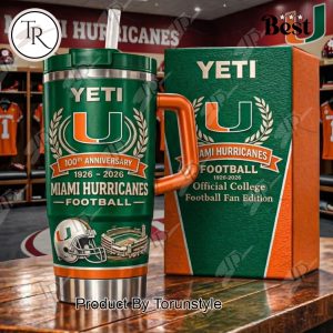 Miami Hurricanes 100th Anniversary 1926-2026 40oz Tumbler
