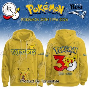 New England Patriots x Pokémon 30th 1996-2026 Hoodie