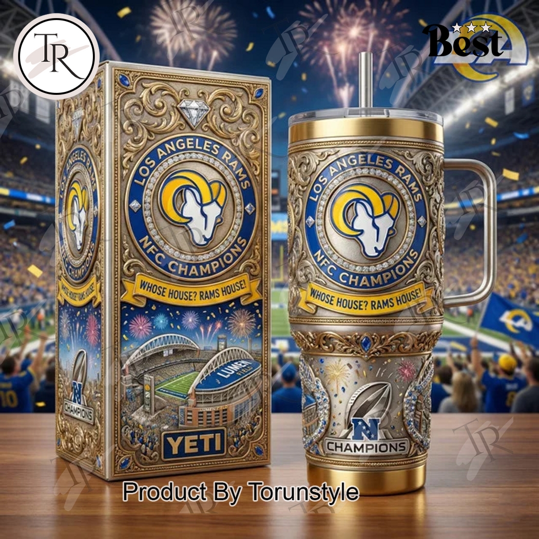 Los Angeles Rams NFC Champions 2026 New Design 40oz Tumbler Los Angeles Rams NFC Champions 2026 New Design 40oz Tumbler