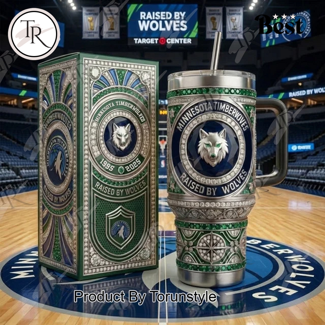 Minnesota Timberwolves Raised By Wolves 40oz Tumbler Minnesota Timberwolves Raised By Wolves 40oz Tumbler