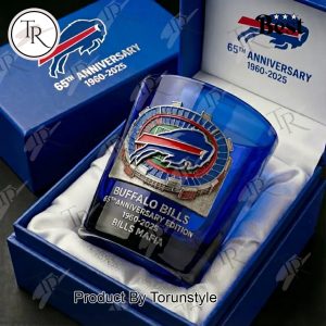 Buffalo Bills 65th Anniversary 1960-2025 Whiskey Glass