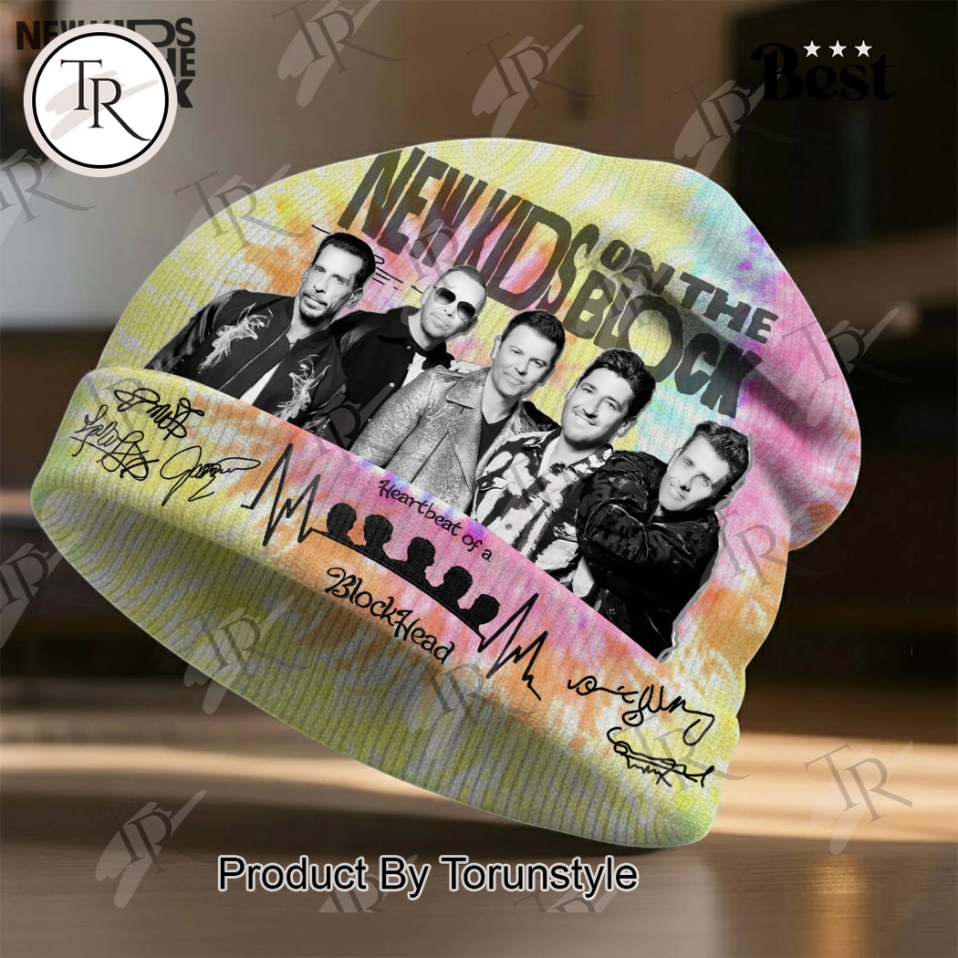 New Kids On The Block "Heart Beat Of A Block Head" 2026 Beanie Hat New Kids On The Block "Heart Beat Of A Block Head" 2026 Beanie Hat