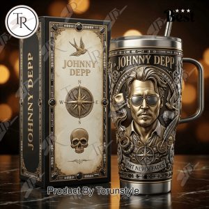 Johnny Depp Art Never Fades 40oz Tumbler