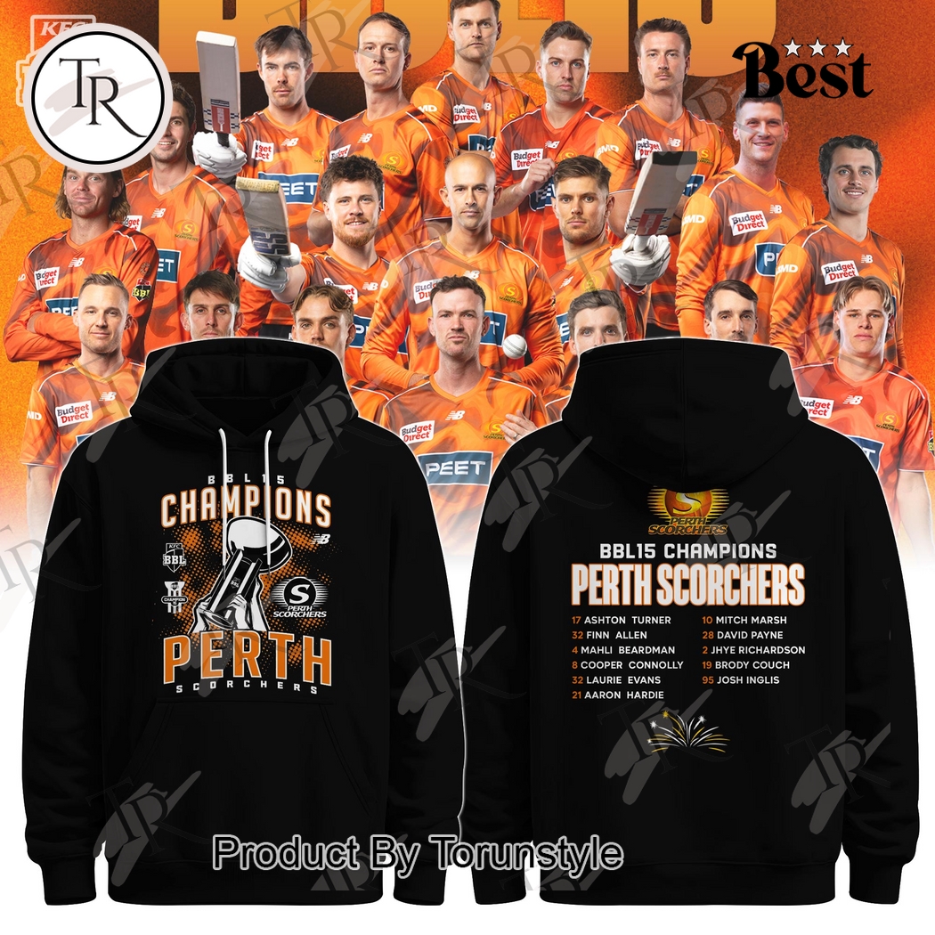 Perth Scorchers BBL15 Champions Hoodie Perth Scorchers BBL15 Champions Hoodie