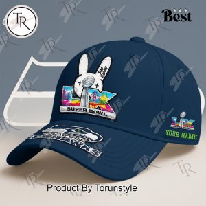Seattle Seahawks Super Bowl LX Custom Name Cap