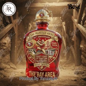 San Francisco 49ers 80th Anniversary 1946-2026 Whiskey Bottle