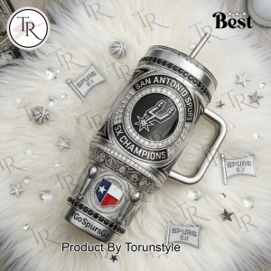 San Antonio Spurs 5X Champions 40oz Tumbler