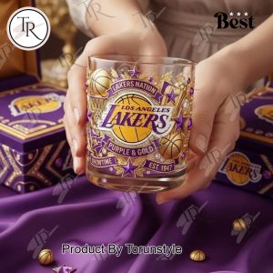 Los Angeles Lakers _Purple & Gold_ Whiskey Glass