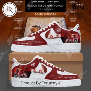 Romeo Santos & Prince Royce Tour Europa 2026 Air Force 1 Sneakers – Red