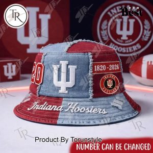 Indiana Hoosiers 1820-2026 Custom Name Bucket Hat