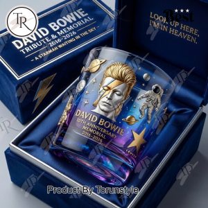 David Bowie 10th Anniversary 2016-2026 Whiskey Glass