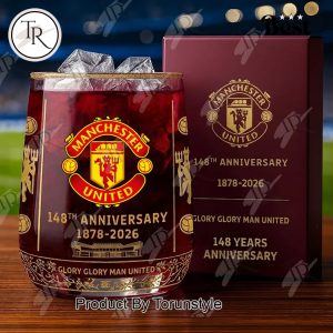 Manchester United F.C 148th Anniversary 1878-2026 Whiskey Glass