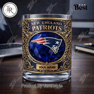 New England Patriots 2026 Custom Name Whiskey Glass