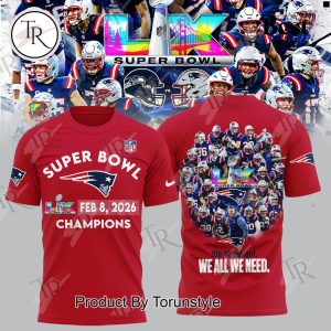 New England Patriots Champions 2026 Hoodie – Red