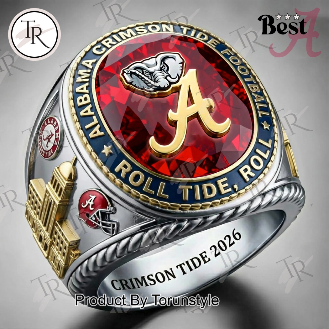 Alabama Crimson Tide "Roll Tide, Roll" 2026 Ring Alabama Crimson Tide "Roll Tide, Roll" 2026 Ring