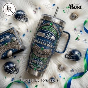 Seattle Seahawks “We Are 12” Super Bowl LX Champions 40oz Tumbler