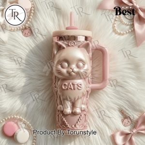 Cats Pink Design 40oz Tumbler