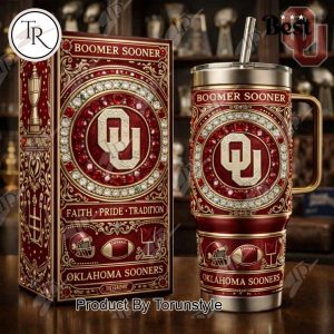 Oklahoma Sooners Faith-Pride-Tradition 2026 40oz Tumbler