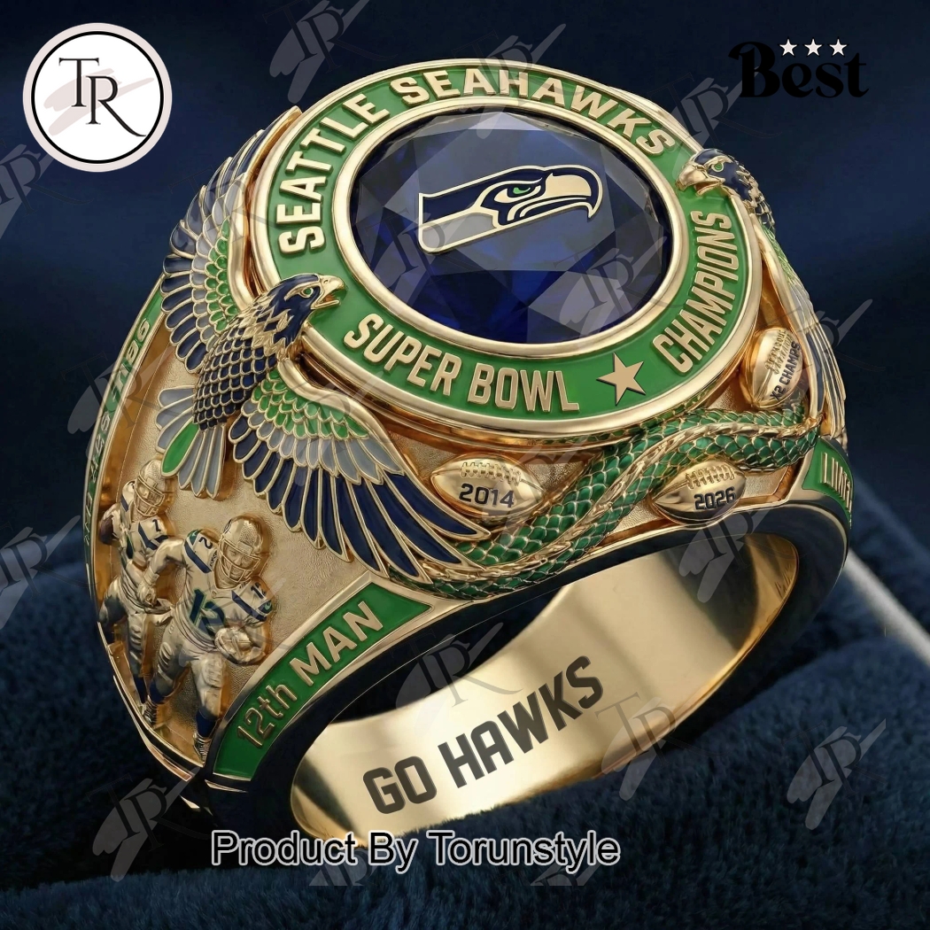 Seattle Seahawks "Go Hawks" Super Bowl Champions Ring Seattle Seahawks "Go Hawks" Super Bowl Champions Ring